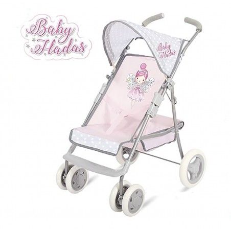 Carrello/Passeggino per Bambole Rosa per Bambini. Il Design delle Fate, con il Bambino di stile (29.5 cm X 13 cm X 55 cm) -