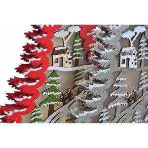 Christmas tree with LED Lights, Wood, Christmas Decoration/Original, ideal for Decorating and lighting. 2 Models of 23x6x35 cm