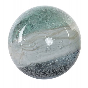 Bola Decorativa realizada en Cristal, Multicolor. Diseño Abstracto, con estilo Contemporáneo. Diámetro de 12cm - Hogar y Más