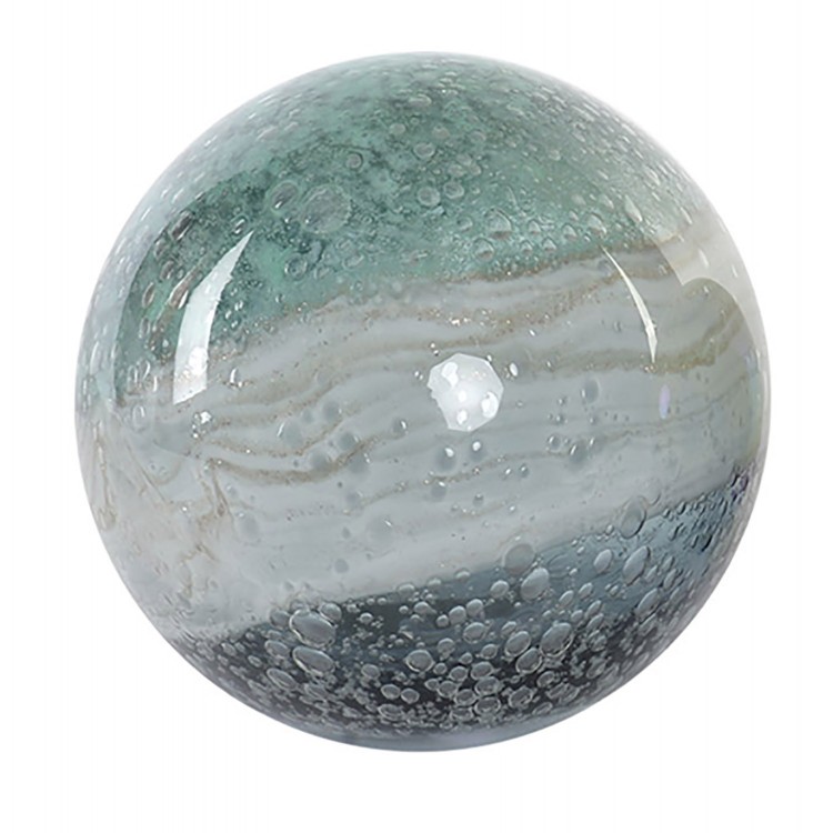 Bola Decorativa realizada en Cristal, Multicolor. Diseño Abstracto, con estilo Contemporáneo. Diámetro de 12cm - Hogar y Más