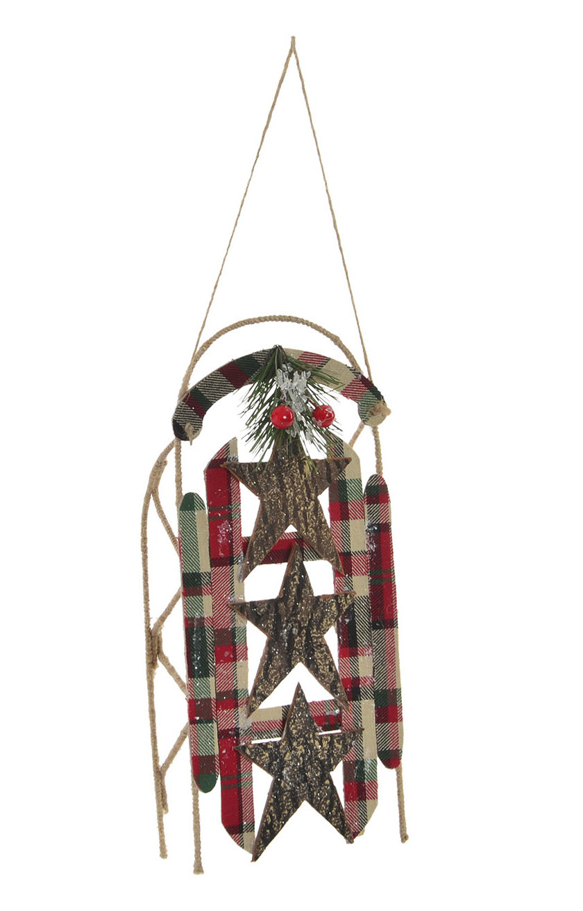 Sleigh Decoration Pendant Christmas, Design Christmas/Original. Ideal to decorate your home 12X7X29 cm-Hogarymas-