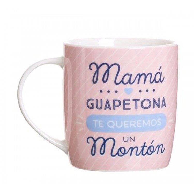 Taza mug de cerámica con frase divertida Mamá, Hogar y Mas