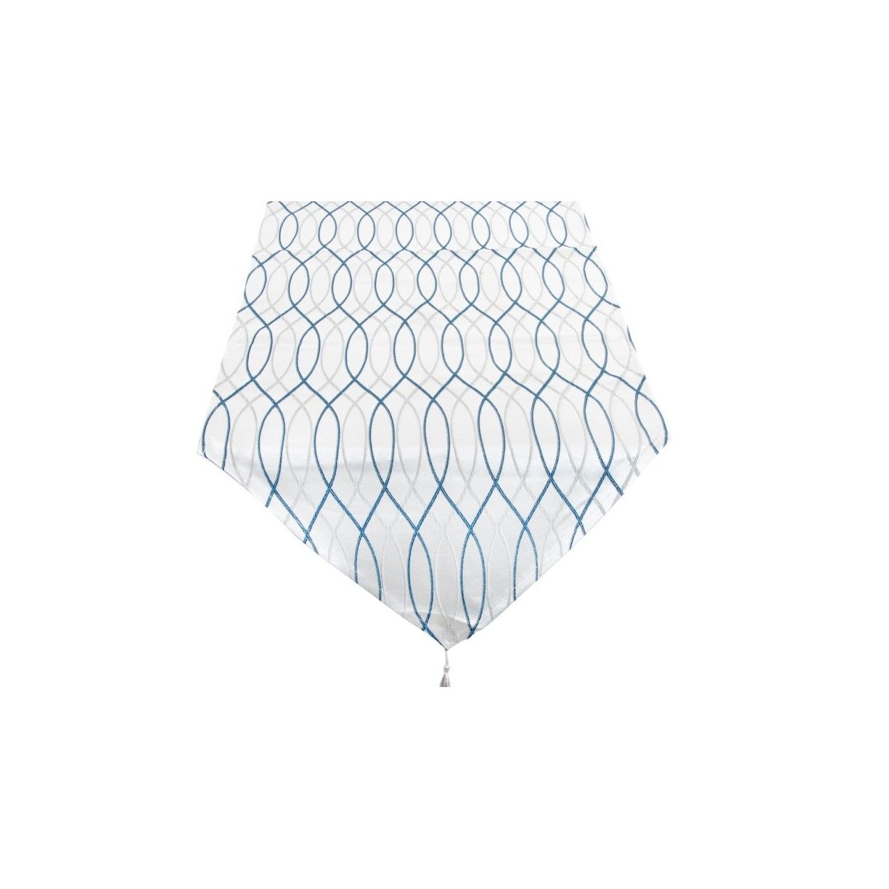 Camino de Mesa Blanco con lineas onduladas. Ideal para colocar en la Mesa y dar un toque Elegante/Original 50X150 cm.-Hogarymas-
