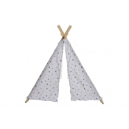 Tipi di Bianco, di Cotone e Legno, con i Disegni. Design Bambino/Bambini, elegante Fantasia (110cm X 106cm) - Casa e altro