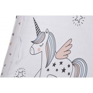 Tipi di Bianco, di Cotone e Legno, con i Disegni. Design Bambino/Bambini, elegante Fantasia (110cm X 106cm) - Casa e altro