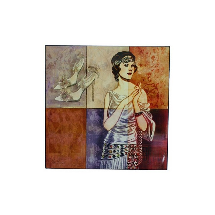 Boîte de femmes brunes carré