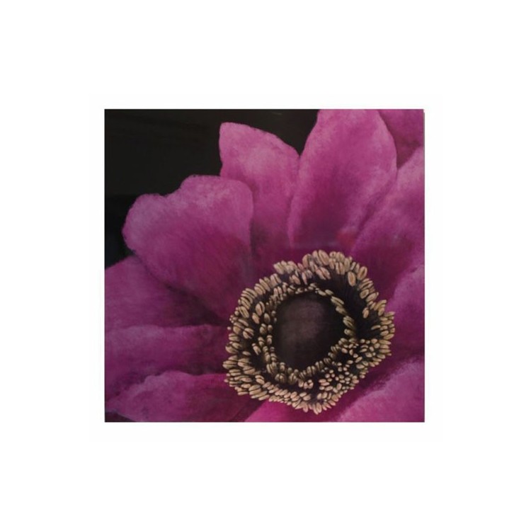 Cuadro en madera de flor color lila