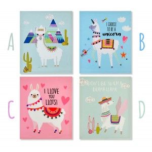 Cuadro para Decoración de Salón y Dormitorio, muy Colorido. Diseño de Llama/Alpaca, con estilo Moderno - Hogar y Más