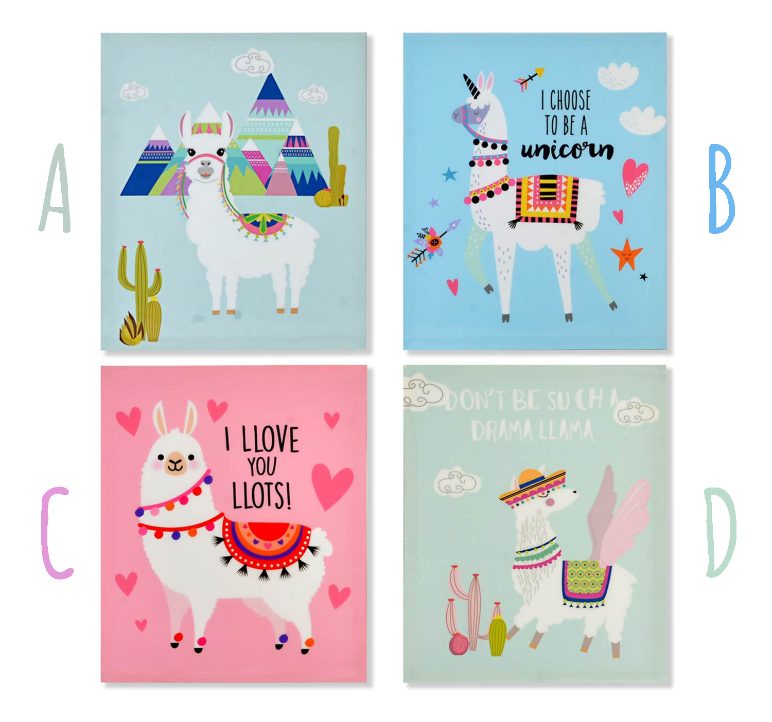 Box for Decoration of living Room and Bedroom, very Colorful. Design of Llama/Alpaca, with Modern style - Home and More