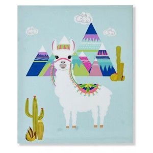 Box for Decoration of living Room and Bedroom, very Colorful. Design of Llama/Alpaca, with Modern style - Home and More