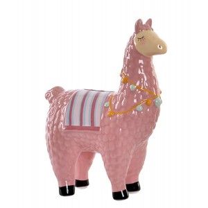 Piggy bank Llama/Alpaca, and is made of Dolomite. Original design, with Child style (15cm X 19cm X 7.5 cm) - Home and More