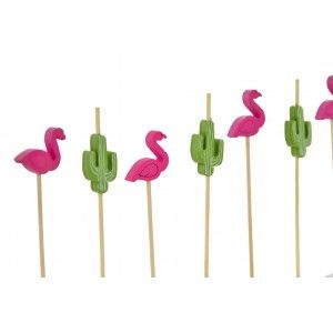 Tavolo/Vassoio per Snack e Piatti di Legno (3 Ciotole di ceramica). Design tropicale/Originale 28X12X16 cm