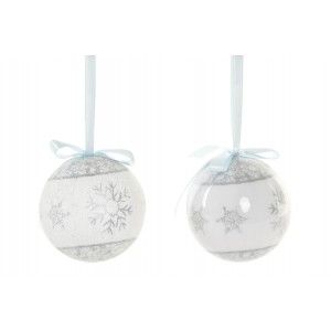 Christmas balls, Silver, Christmas Decorations. Design of Flakes of Snow, with Festive flair. Set of 14 - Home and More