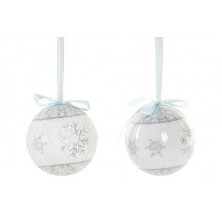 Boules de noël, de l'Argent, des Décorations de Noël. La conception de Flocons de Neige, avec motif Festif. Ensemble de 14 -