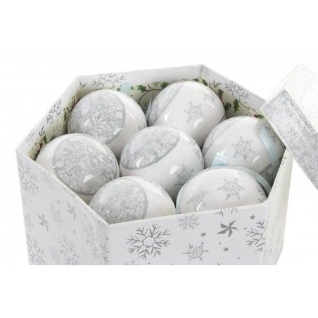Palline di natale, Argento, Decorazioni di Natale. Disegno dei Fiocchi di Neve, con flair Festive. 14 - Casa e altro ancora