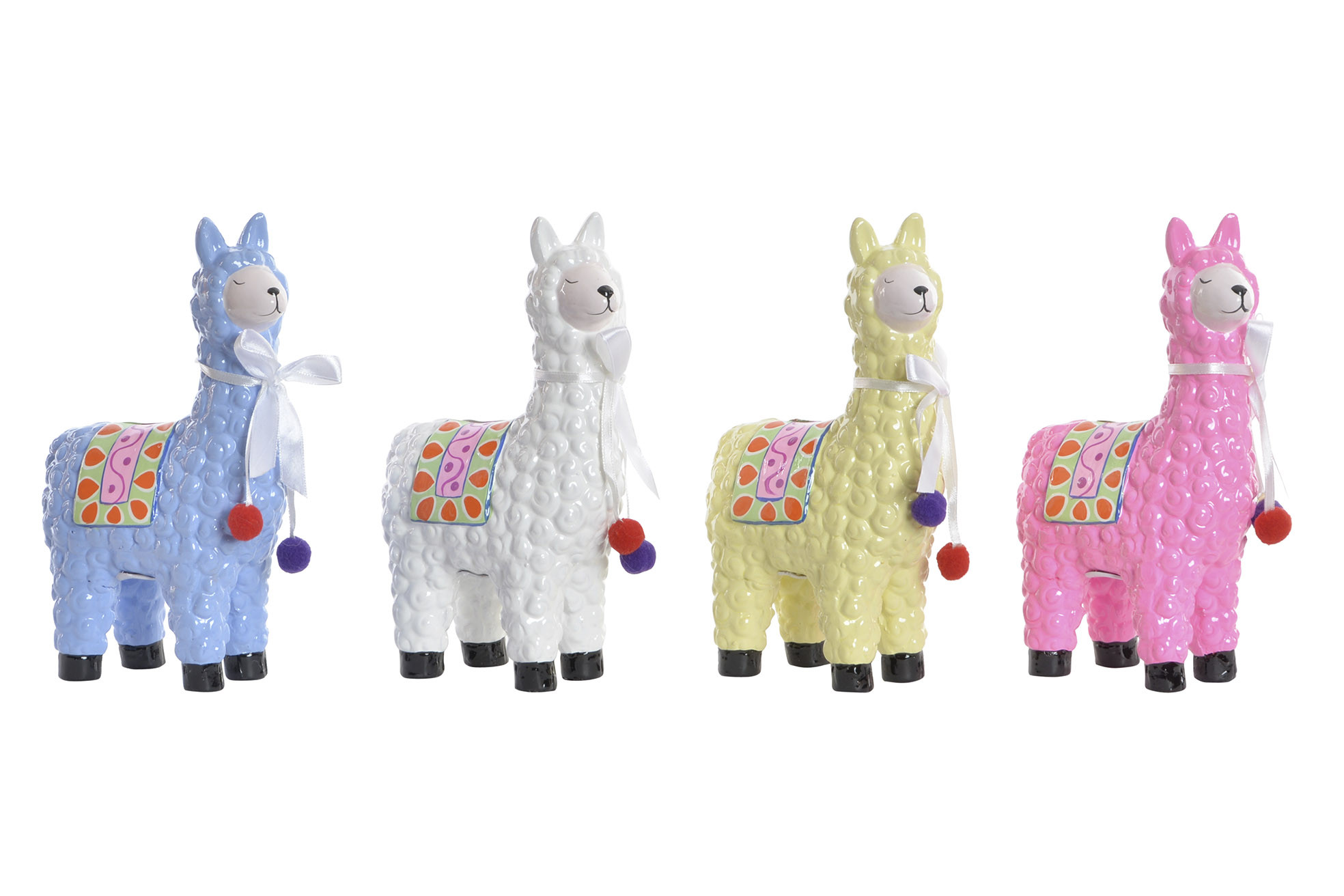 Hucha LLama/Alpaca de Porcelana, Hay 4 Colores a elegir. Original/Colorida de Estilo Infantil 12X6X19 cm.-Hogarymas-