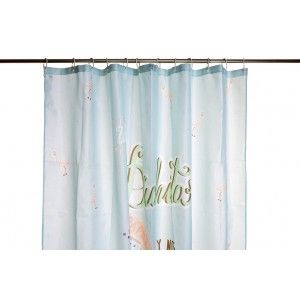 Rideau de salle de Bain/Douche Bleu, un Style Original et Amusant. Avec les Flamants 180X200 cm-Hogarymas-