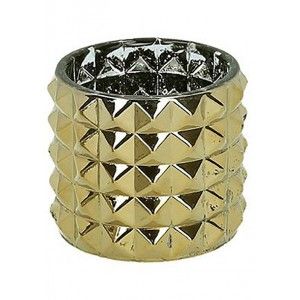 Portavelas cristal  (7cm X 7cm X 6,5cm) - Hogar y Más