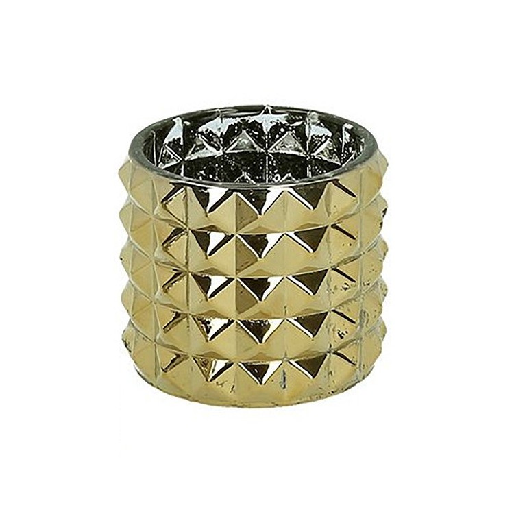 Portavelas cristal  (7cm X 7cm X 6,5cm) - Hogar y Más