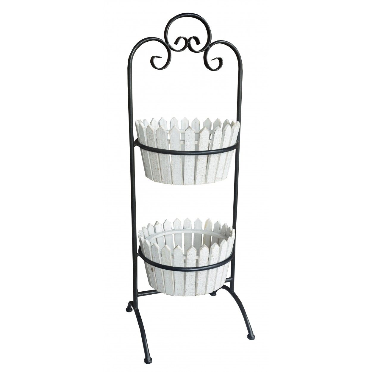 Jardinière Décorative Blanc Vertical en Bois Naturel, Idéal pour l'Extérieur ou l'Intérieur. Décoratif/Original 90x27,5x27 cm