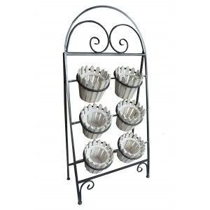 Jardinière Décorative Blanc Vertical en Bois Naturel, Idéal pour l'Extérieur ou l'Intérieur. Vintage/Original 98x46x40cm