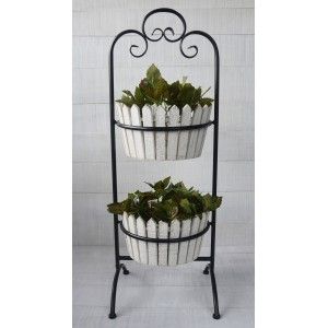 Jardinière Décorative Blanc Vertical en Bois Naturel, Idéal pour l'Extérieur ou l'Intérieur. Vintage/Original 90x27,5x27 cm