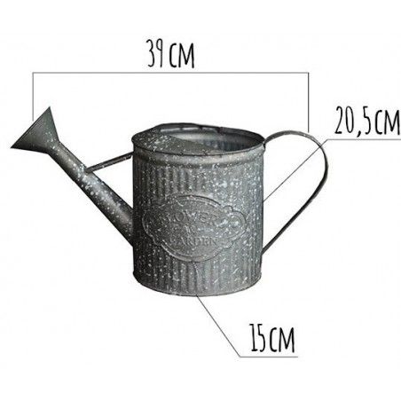 Planteur boîte Décorative Vintage en Métal Gris avec des "Gouttes de Peinture" pour Intérieur/Extérieur. Sous la forme d'une
