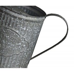 Planteur boîte Décorative Vintage en Métal Gris avec des "Gouttes de Peinture" pour Intérieur/Extérieur. Sous la forme d'une