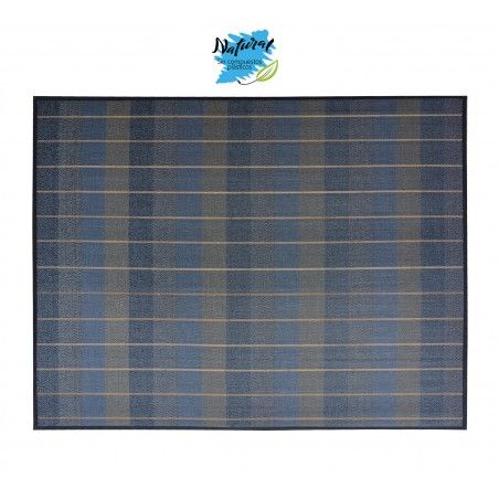 Tappeto in Bamboo Naturale firma Oxford blu,il grigio e il marrone di Casa e di Più