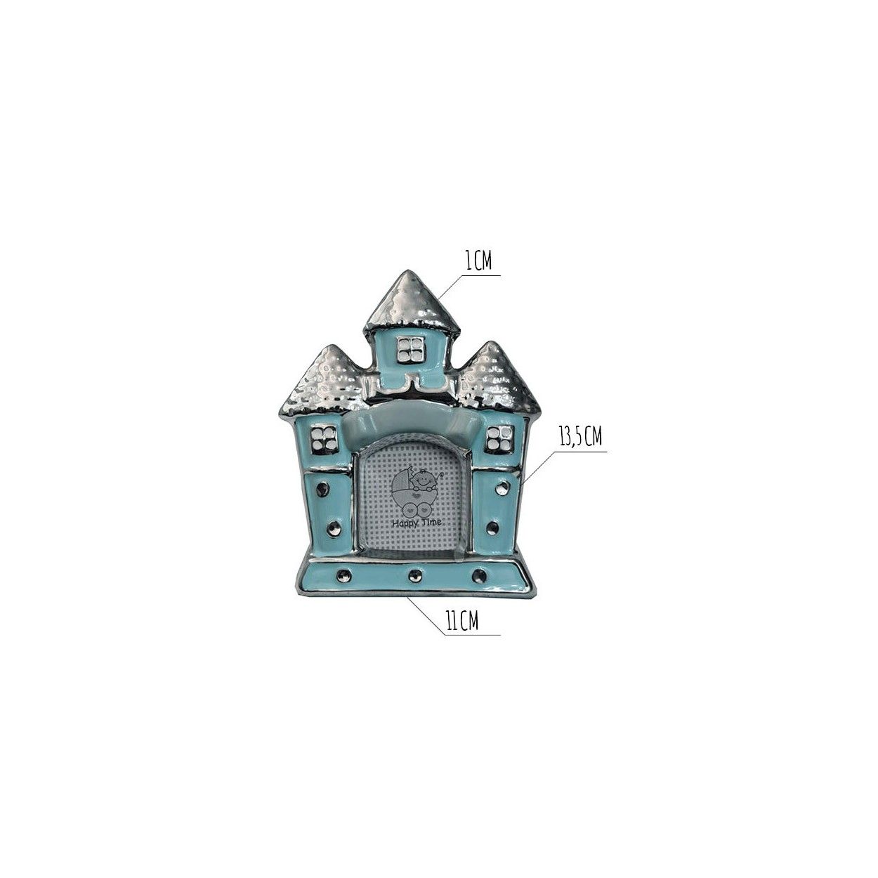 Marco de Fotos/Portafotos Bautizo de Cerámica, Diseño de Palacio Original/Moderno, 2 Modelos a elegir. 11x13.5x1 cm