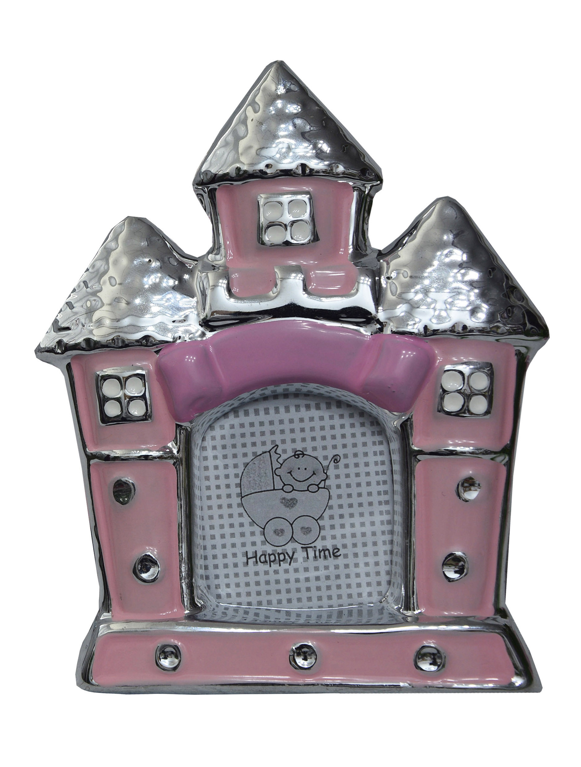 Photo frame/photo Holder Christening Ceramic in Set of 10, Design of Original Palace/Modern, Pink color. 11x13.5x1 cm