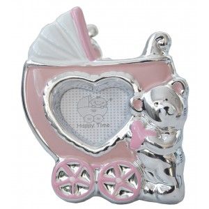 Photo frame/photo Holder Christening Ceramic in set of 10. Design Cart Original/Modern, in Pink color. 12x1x10,5 cm