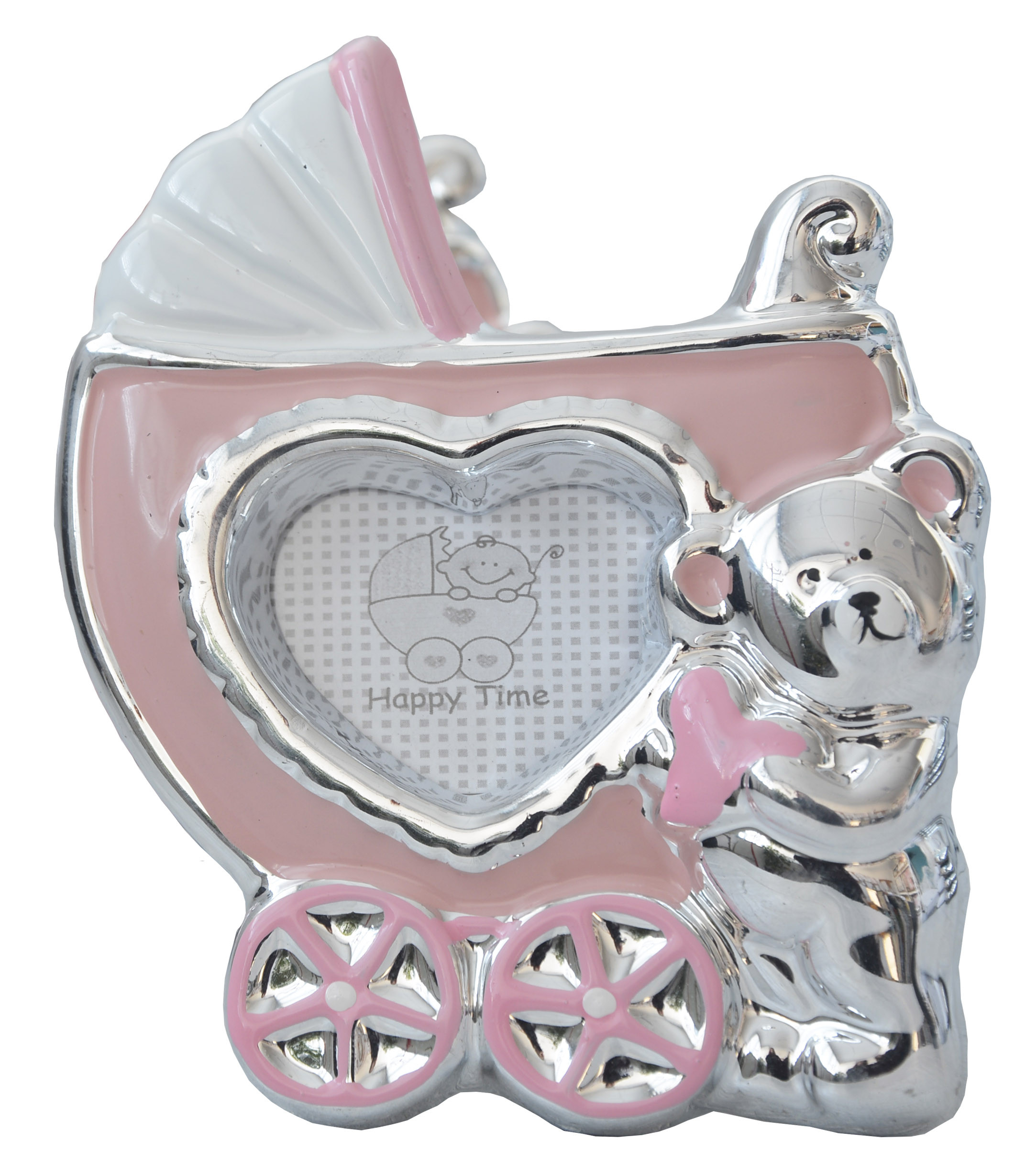 Photo frame/photo Holder Christening Ceramic in set of 10. Design Cart Original/Modern, in Pink color. 12x1x10,5 cm