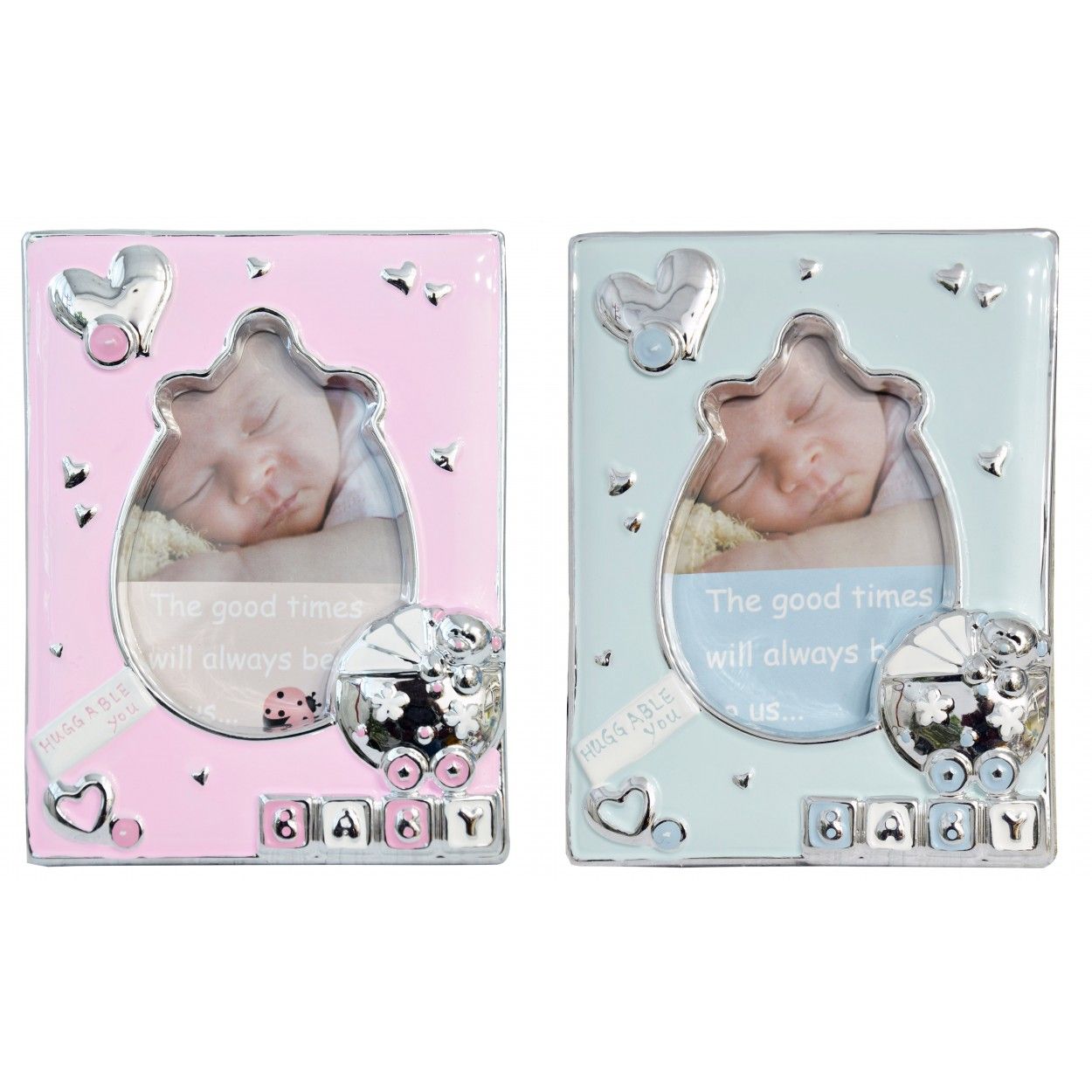 Marco de fotos/Portafotos Infantil para Bebé de cerámica. Diseño Original y Moderno, 2 Modelos a elegir 20x15 cm