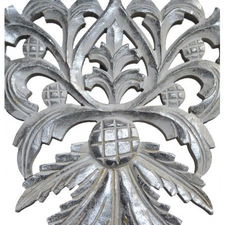 Bois étagère murale (38x16x38 cm). Couleur argent 