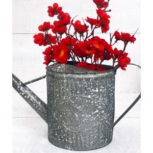 Planteur boîte Décorative Vintage en Métal Gris avec des "Gouttes de Peinture" pour Intérieur/Extérieur. Sous la forme d'une