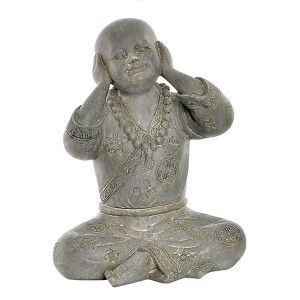 Décoratif figure d'un Moine, fait de Résine avec finition en détresse. La conception Bouddhiste, Zen style de la Maison et de