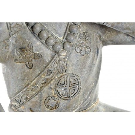 Decorativo figura di un Monaco, di Resina con finitura angosciata. Buddista di Design, stile Zen - Casa e altro ancora