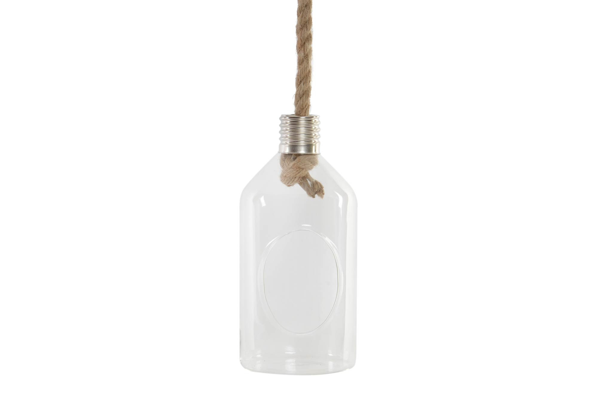 Jardinière Suspendue Décoratif, Verre, et de la Corde, sous la forme d'une Bouteille, pour Intérieur/Extérieur. Conception