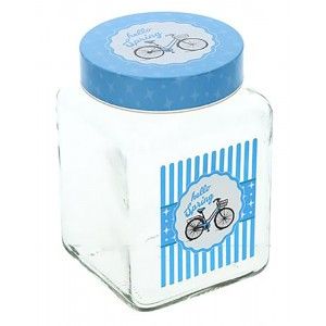 Vaso di vetro Quadrato, per le Conserve, con Coperchio, per Cucinare, per 1L. Design originale, con uno stile Moderno - Casa e