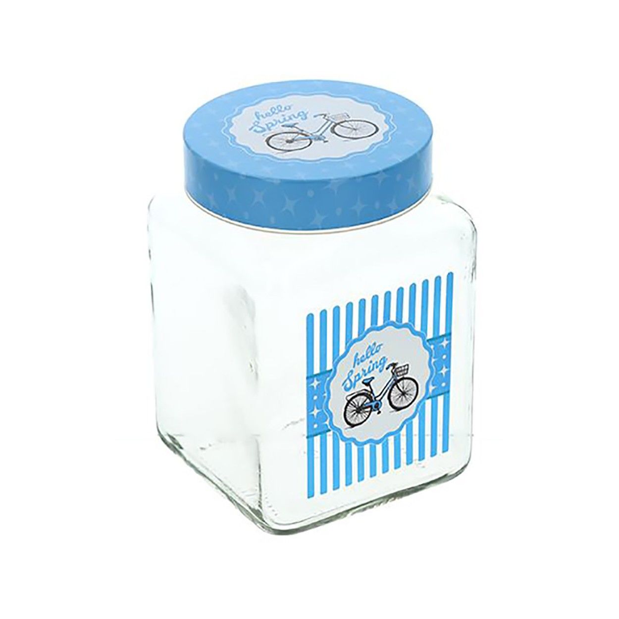 Vaso di vetro Quadrato, per le Conserve, con Coperchio, per Cucinare, per 1L. Design originale, con uno stile Moderno - Casa e