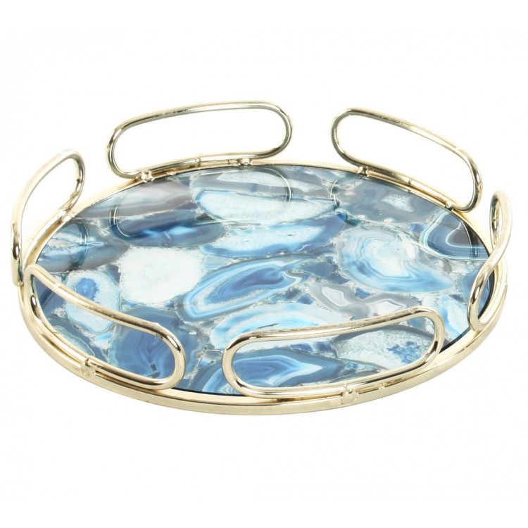 Crystal tray Original Decoration, 2 Models to choose from. Design Geode/ Realistic 28X28X6 cm
