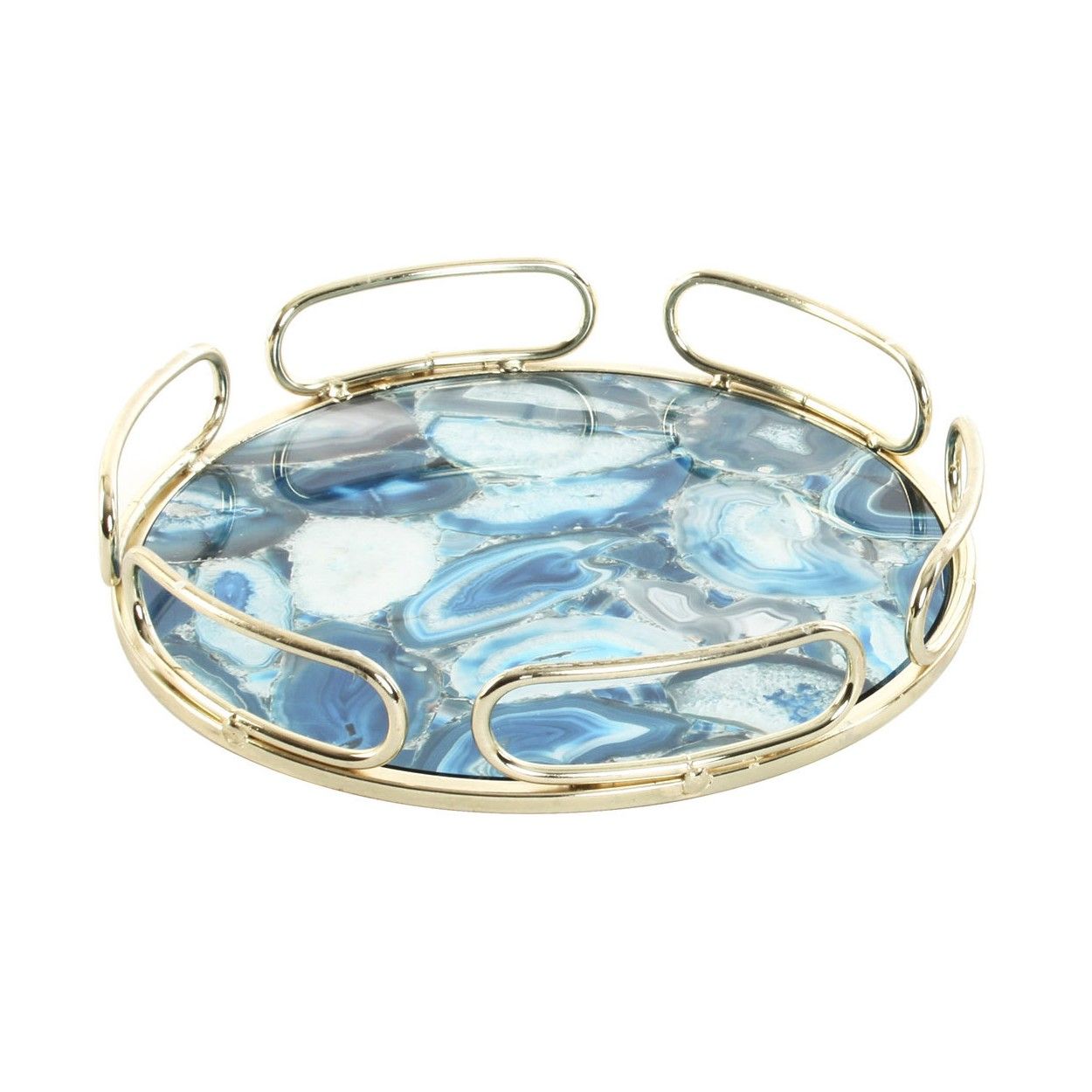 Crystal tray Original Decoration, 2 Models to choose from. Design Geode/ Realistic 28X28X6 cm