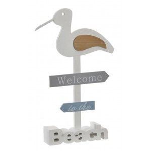Gaviota Decorativa de Madera, Decoración Hogar. Diseño Marino/Original  22X4X34 cm.-Hogarymas-