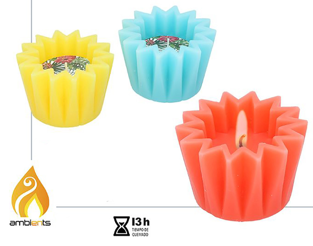 Small wing of Wax, with the form of Pot. Original design, stylish Summer (9cm X 9cm X 6cm) - Home and More