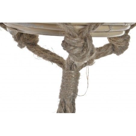 Planter Hanging Decorative Braided Wicker, for Indoor/Outdoor. Original design 22X22X17 cm