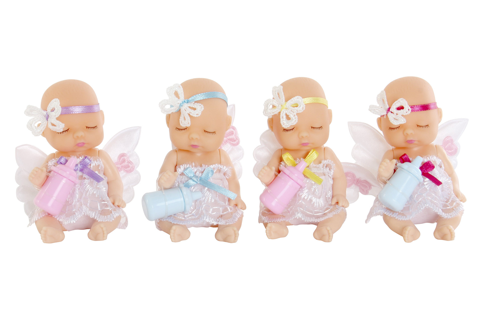 Muñeca Bebé Dormilona Hada, con Biberón 4 Modelos a elegir. Diseño Infantil/Original 12 cm.-Hogarymas-