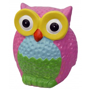 Tirelire Hibou-les Enfants de la Céramique, il y a 3 Modèles au choix. Design Original/Coloré 13x12,5x10 cm