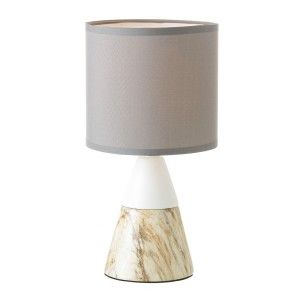 Lampada da tavolo, realizzato in Ceramica, Bianco e Beige. Il Design del Marmo, in stile Moderno - Casa e altro ancora