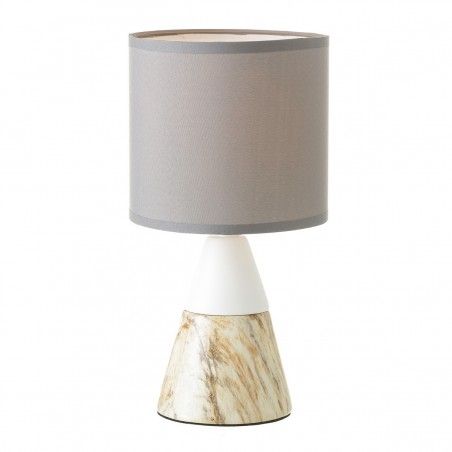 Lampada da tavolo, realizzato in Ceramica, Bianco e Beige. Il Design del Marmo, in stile Moderno - Casa e altro ancora